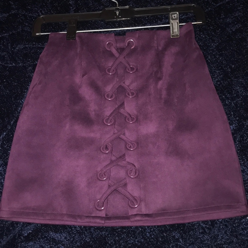Suede skirt